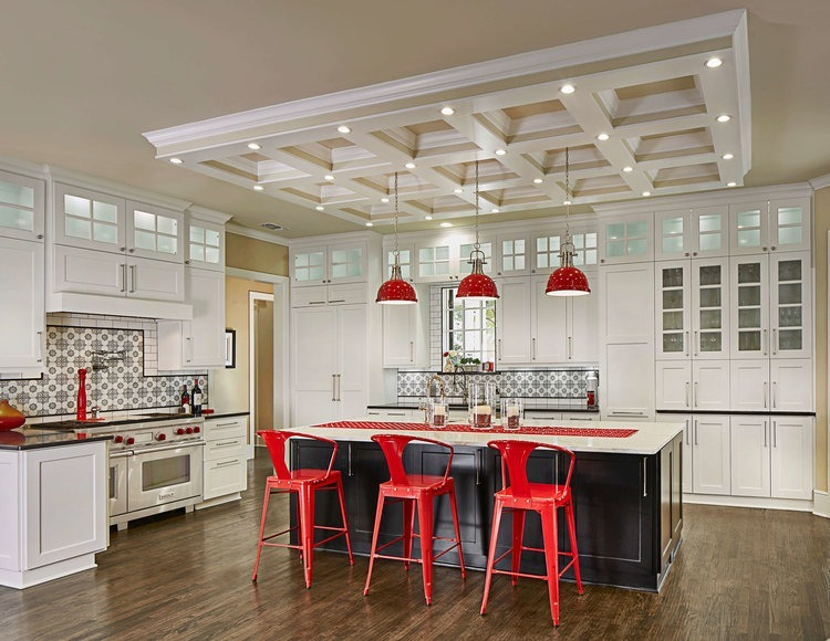 a spacious kitchen with good lighting