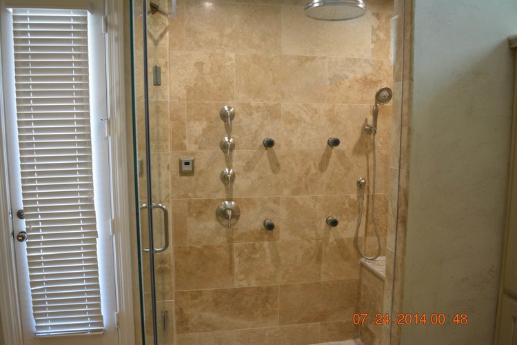 a luxurious shower 